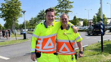 Gezellig team verkeersregelaars